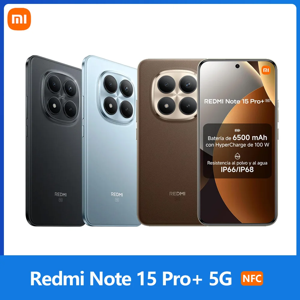 Xiaomi Redmi Note 15 Pro Plus 5G, NFC, 12 512GB, Pantalla AMOLED 1.5K de 6.83 pulgadas, 120 Hz, Cámara de 200 MP, Batería de 6500 mAh, IP68