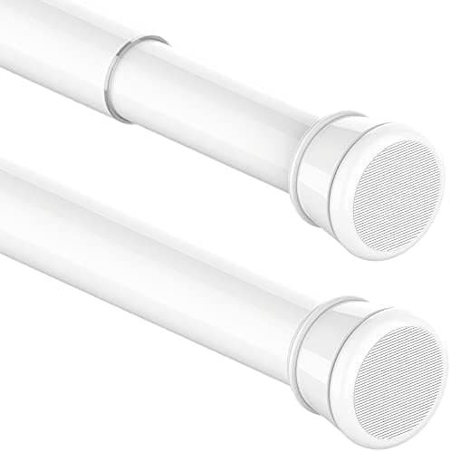 Barra cortina a presión sin taladrar, longitud 83-160 cm, diámetro 25 mm, blanco (1 unidad)