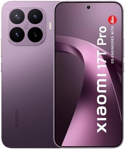 XIAOMI 17T Pro Smartphone 12+512GB, Violeta | 6,83" 144Hz Pantalla con Cuidado de la Vista, Batería 7000 mAh Silicio-Carbono, Leica 5X Teleobjetivo, Energy Class A