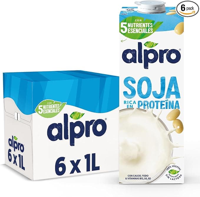 Alpro Bebida Vegetal de Soja - Pack de 6 x 1L